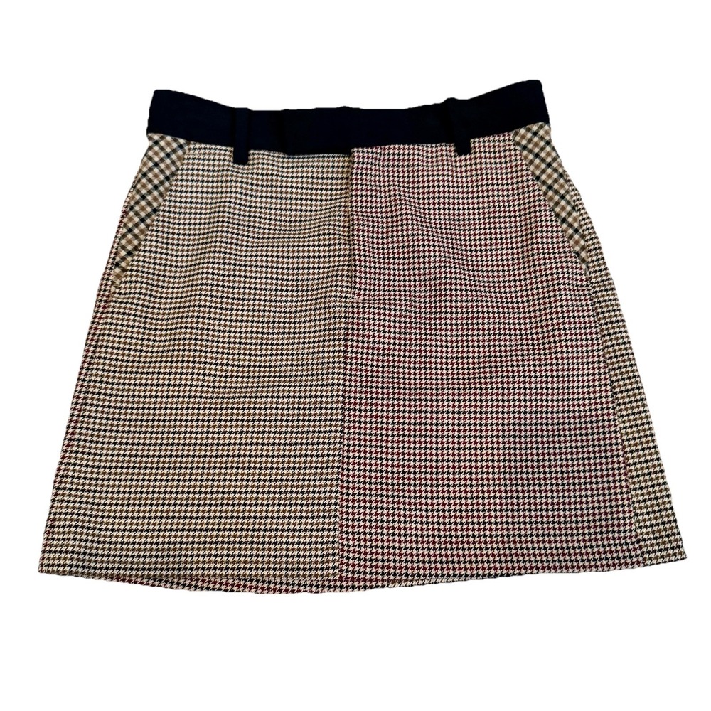 Zara Woman Mini Skirt Wool Tweed‎ Plaid Style Size XS Academia Core